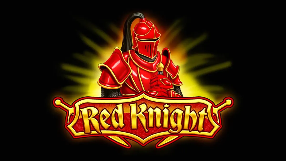 Tampilan visual slot Red Knight dengan tema ksatria dan kastil yang terbakar
