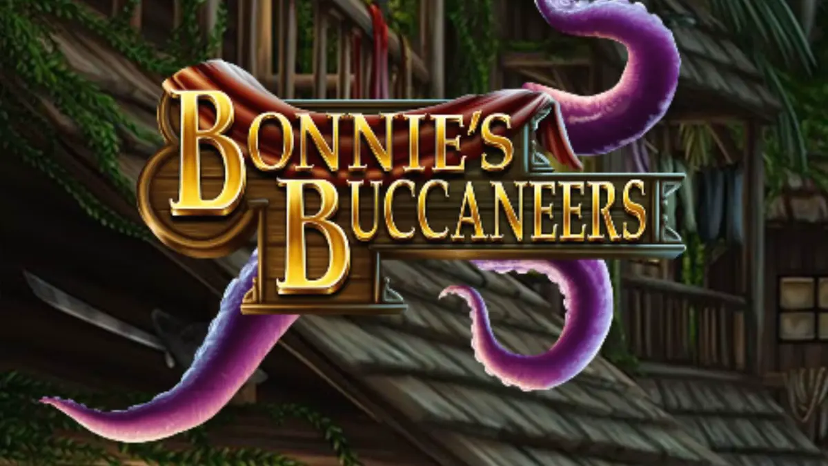 Pemandangan visual slot Bonnie’s Buccaneers dengan tema bajak laut dan peti harta karun