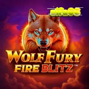 Tampilan antarmuka slot Wolf Fury Fire Blitz dengan tema serigala dan api